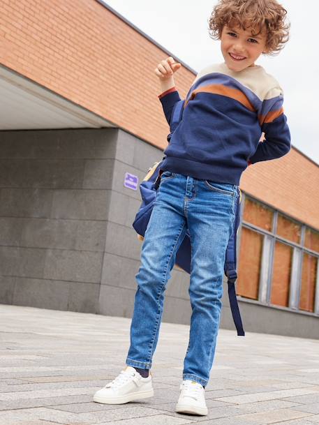 Slim fit jongensjeans Morphologik 'waterless' heupomtrek MEDIUM DENIM DONKERGRIJS+denimgrijs+double stone+RUW DENIM+STONE+zwart denim - vertbaudet enfant 