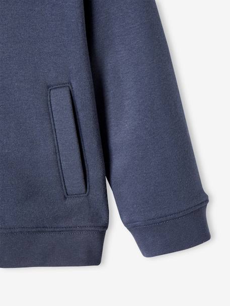 Sportieve meisjessweater met rits en capuchon. blauw - vertbaudet enfant 