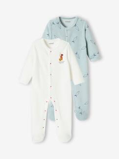 Baby-Pyjama, surpyjama-Set van 2 fluwelen pyjamapakjes