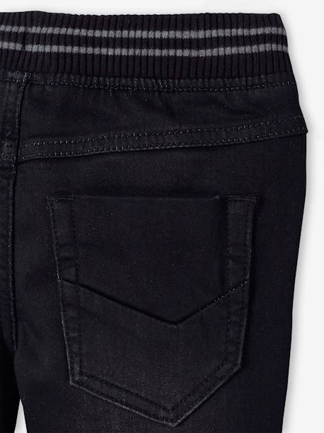 Rechte fleecebroek jongens denim look DARK GROSS+denim grijs+double stone+gebleekt denim+STONE MIDDEN+zwart denim - vertbaudet enfant 