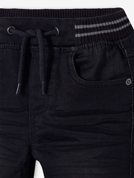 Rechte fleecebroek jongens denim look DARK GROSS+denim grijs+double stone+gebleekt denim+STONE MIDDEN+zwart denim - vertbaudet enfant 