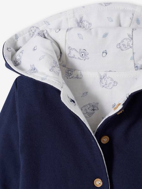 Omkeerbaar jasje voor baby met capuchon inkt - vertbaudet enfant 