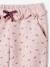 Joggingbroek voor meisjes met ruche en bloemenprint roze - vertbaudet enfant 