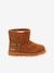 Leren meisjesboots Aldiza KICKERS® bruin+zwart - vertbaudet enfant 