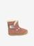 Leren enkellaarsjes voor babymeisjes So Windy KICKERS® 1ste stapjes marineblauw+rozen - vertbaudet enfant 