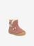 Leren enkellaarsjes voor babymeisjes So Windy KICKERS® 1ste stapjes marineblauw+rozen - vertbaudet enfant 