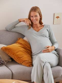 Zwangerschapskleding-2-delige zwangerschaps- en voedingspyjama