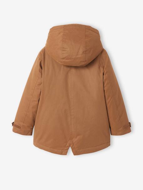 3-in-1-parka voor baby met afneembaar vest kaki+korstmos+Marinegrijs+pecannoot - vertbaudet enfant 