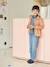 Meisjesjumpsuit van jeanstof 'worker'-stijl stone - vertbaudet enfant 