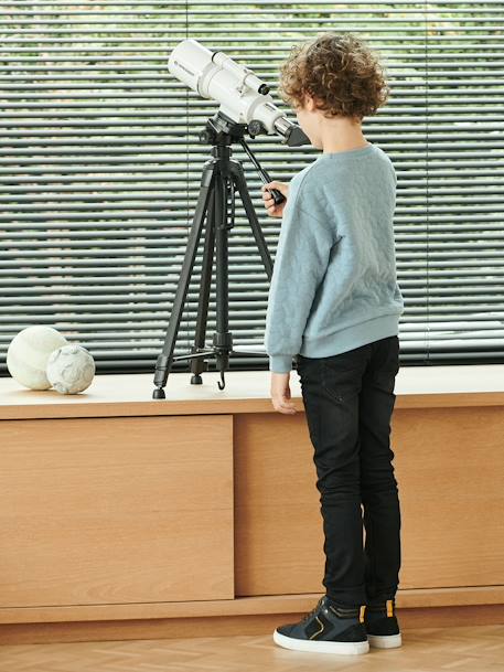 Rechte fleecebroek jongens denim look DARK GROSS+denim grijs+double stone+gebleekt denim+STONE MIDDEN+zwart denim - vertbaudet enfant 
