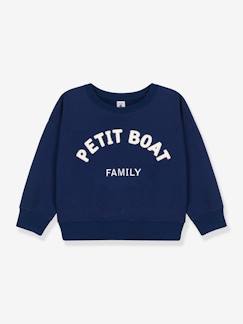 Meisje-Trui, vest, sweater-Sweater-Kindersweater van joggingstof PETIT BATEAU biologisch katoen