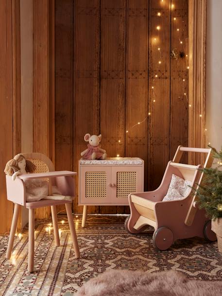 Houten en rieten kinderstoel meerkleurig - vertbaudet enfant 