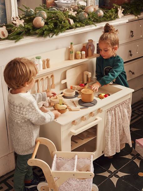 Kitchenette met FSC® houtgordijn meerkleurig - vertbaudet enfant 