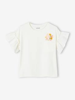 Meisje-T-shirt, souspull-Meisjes-t-shirt met ruches van Engels borduurwerk