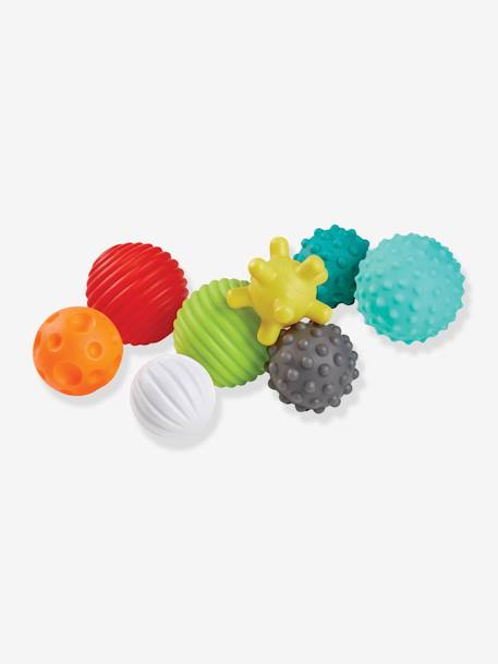 Pakket voor ontwikkelen zintuigen met 8 ballen, 4 diertjes en 8 blokjes Bluebox EFFEN WIT - vertbaudet enfant 