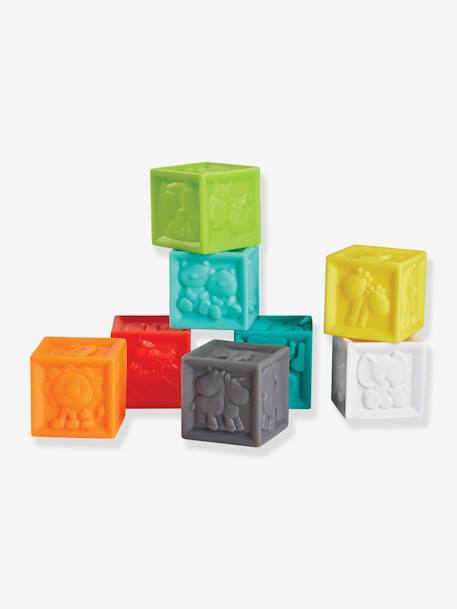 Pakket voor ontwikkelen zintuigen met 8 ballen, 4 diertjes en 8 blokjes Bluebox EFFEN WIT - vertbaudet enfant 