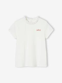 Personaliseerbare meisjes-T-shirt met kraag en korte mouwen  - vertbaudet enfant