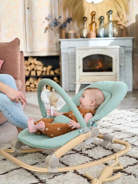 Transat met Babydream-boog beige, bedrukt+ecru+grijs/wit+lindegroen+marineblauw - vertbaudet enfant 