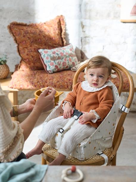 Stoelverhoger beige, bedrukt+ecru+Grijs+grijsblauw+hazelnoot+hazelnoot+lichtroze+meerkleurig+wit, bedrukt+wit, gestreept - vertbaudet enfant 
