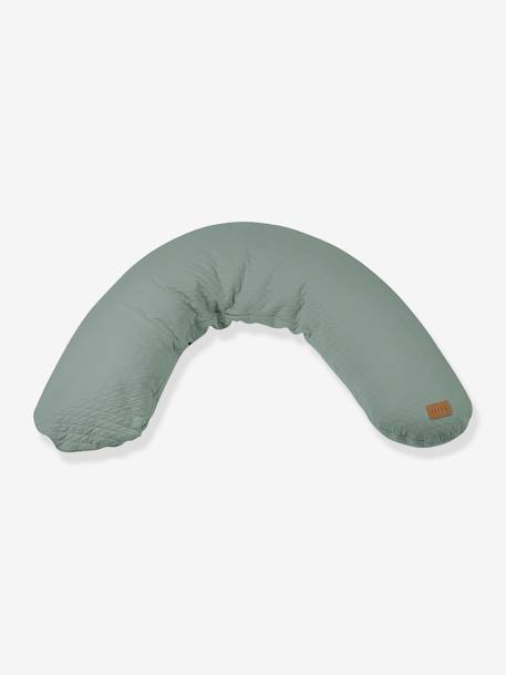 Kraam- en borstvoedingskussen BEABA Big Flopsy beige+bruin, bedrukt+cacao+Gechineerd grijs+groen - vertbaudet enfant 