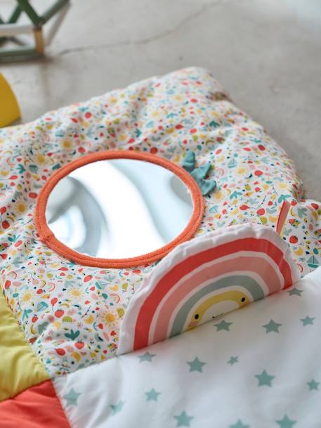 Zacht speelkleed CROQUE LA VIE beige+ecru+rood+sinaasappel+zwart - vertbaudet enfant 