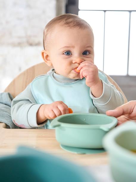 Set van 3 siliconen kommen Kat groene set+set karamel - vertbaudet enfant 