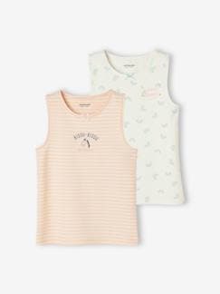Meisje-Ondergoed-T-shirt-Set van 2 hemdjes met print meisjes