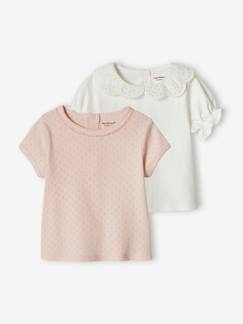 Baby-T-shirt, souspull-T-shirt-Set van 2 baby-T-shirts met korte mouwen