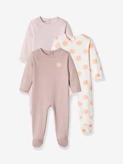 Baby-Pyjama, surpyjama-Set van 3 basic interlock slaappakjes