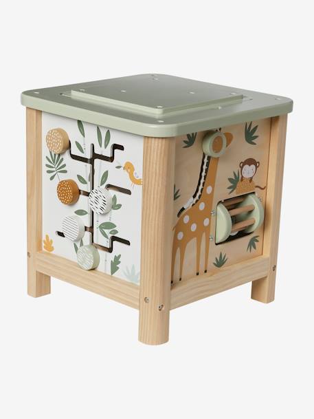 Grote houten activiteitenkubus rozen+Tanzania - vertbaudet enfant 