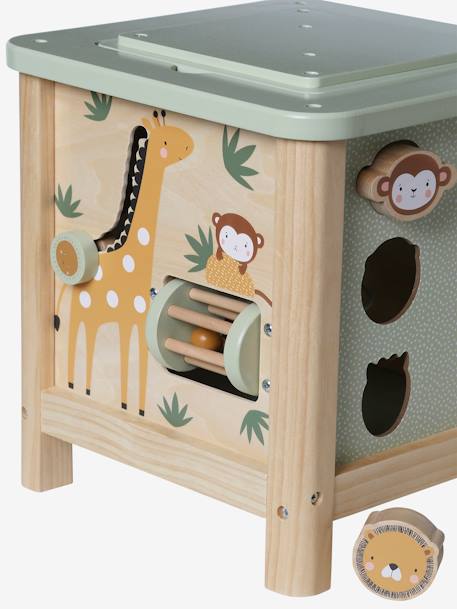 Grote houten activiteitenkubus rozen+Tanzania - vertbaudet enfant 