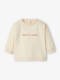 Aanpasbaar sweatshirt voor baby met boodschap  - vertbaudet enfant