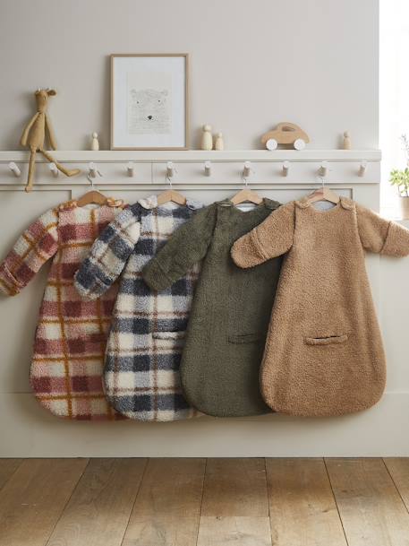 Speciale Oeko-Tex? microvezel slaapzak beige+groen - vertbaudet enfant 