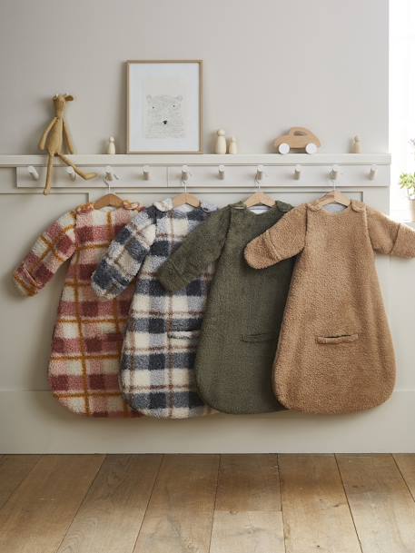 Speciale Oeko-Tex? microvezel slaapzak beige+groen - vertbaudet enfant 