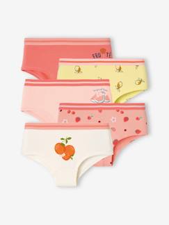 Meisje-Ondergoed-Slipje-Set van 5 shorts fruitmotief meisjes
