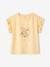 Meisjes-T-shirt met iriserend motief en korte mouwen met ruches antraciet+lichtgeel+lichtroze+marineblauw - vertbaudet enfant 