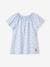 T-shirt meisjes met print en vlindermouwen hemelsblauw - vertbaudet enfant 