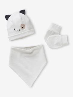 Baby-Accessoires-Muts sjaal handschoenen-Setje hond muts + wanten + sjaal met personaliseerbare print voor baby's