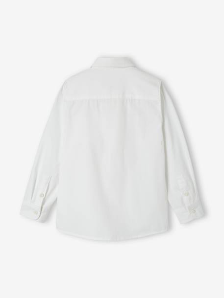 Overhemd voor jongens met lange mouwen wit - vertbaudet enfant 