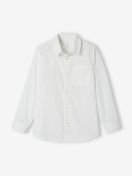 Overhemd voor jongens met lange mouwen wit - vertbaudet enfant 