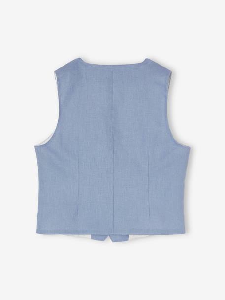 Mouwloos feestelijk jasje voor jongens katoen/linnen beige+blauw+donker marineblauw+lichtbeige+saliegroen - vertbaudet enfant 