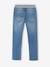 Rechte fleecebroek jongens denim look DARK GROSS+denim grijs+double stone+gebleekt denim+STONE MIDDEN+zwart denim - vertbaudet enfant 