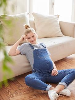 Zwangerschapskleding-Salopette in jeans voor zwangerschap en borstvoeding