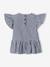 Geruite meisjesblouse met ruches marineblauw, geruit - vertbaudet enfant 