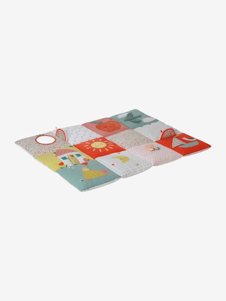 Zacht speelkleed CROQUE LA VIE beige+ecru+rood+sinaasappel+zwart - vertbaudet enfant 