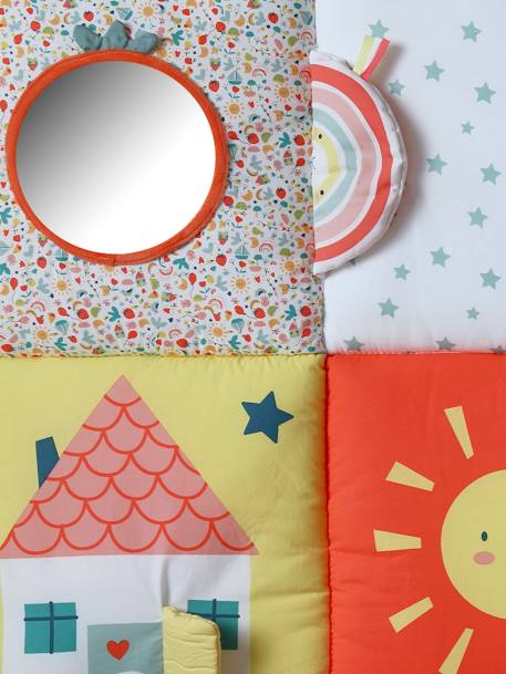 Zacht speelkleed CROQUE LA VIE beige+ecru+rood+sinaasappel+zwart - vertbaudet enfant 