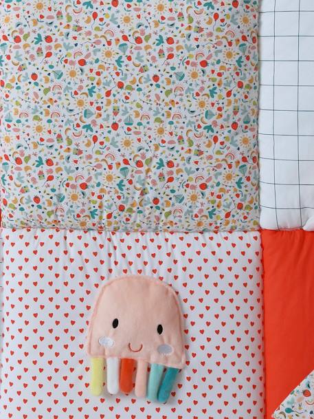 Zacht speelkleed CROQUE LA VIE beige+ecru+rood+sinaasappel+zwart - vertbaudet enfant 