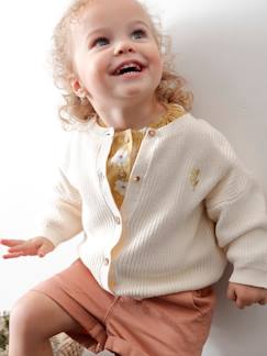Baby-Trui, vest, sweater-Vest-Iriserend geribd babyvestje