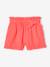 Meisjesshort in 'paperbag'-stijl, van katoengaas beige+felblauw+koraal+saliegroen - vertbaudet enfant 