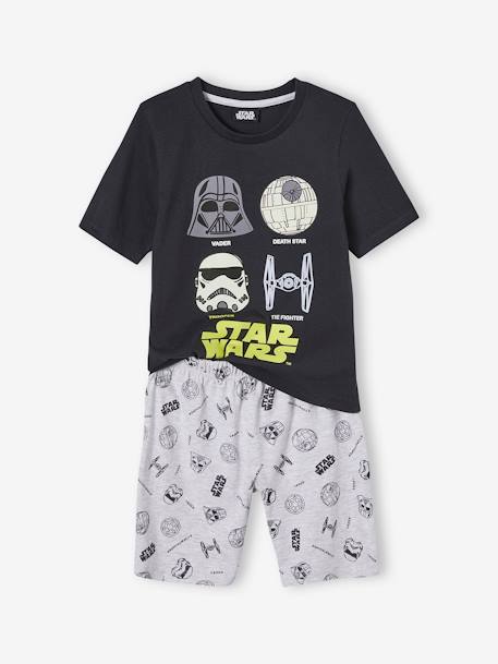 Pyjamashort jongens Star Wars¨ met lichtgevende print zwart - vertbaudet enfant 